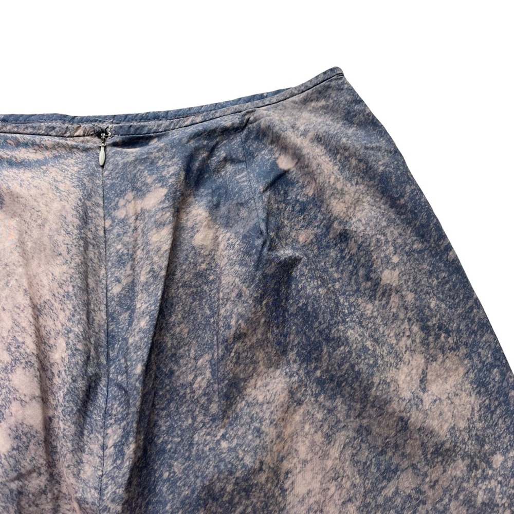 Banana Republic Women’s Size 12 Blue, Tan, Acid Wash Denim Look Lined Midi Skirt - Picture 9 of 15